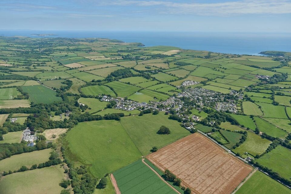 An aerial view of lamphey